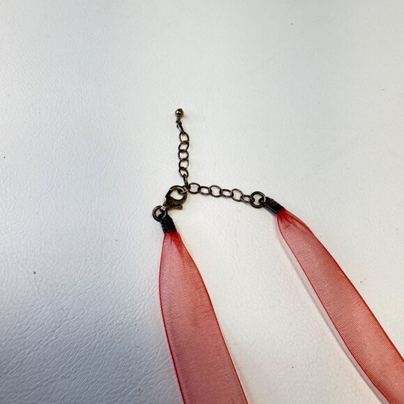 Abalone Mosaic Heart Pendant Necklace Pastel Beachy Coastal Feminine Reversible - Picture 9 of 9